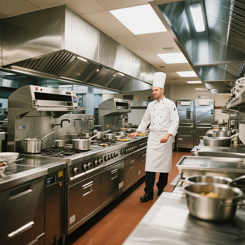 Stainless Steel Fast Food Equi - Commercial Kitchen Gas Line 评论和价格