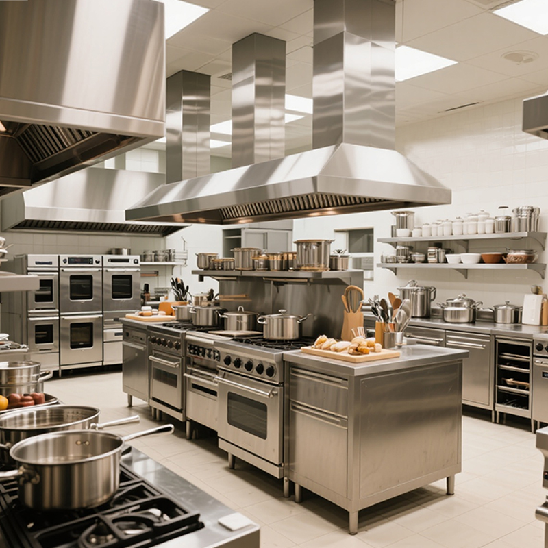 Stainless Steel Fast Food Equi - Commercial Kitchen Gas Line 评论和价格